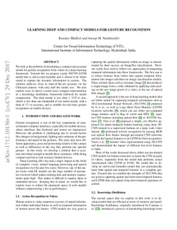 Learning Deep and Compact Models for Gesture Recognition