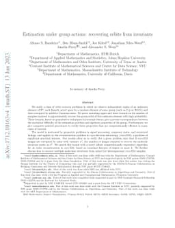 Estimation under group actions: recovering orbits from invariants