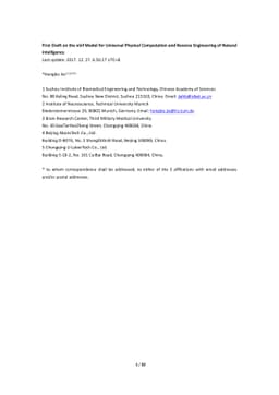 First Draft on the xInf Model for Universal Physical Computation and
  Reverse Engineering of Natural Intelligence
