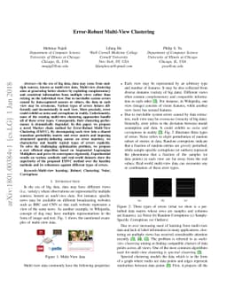 Error-Robust Multi-View Clustering