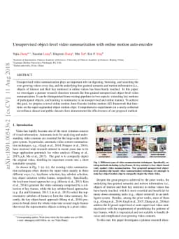 Unsupervised Object-Level Video Summarization with Online Motion
  Auto-Encoder