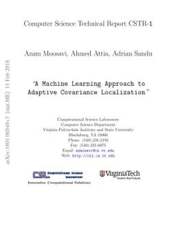 A Machine Learning Approach to Adaptive Covariance Localization