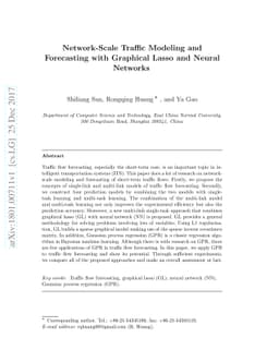 Network-Scale Traffic Modeling and Forecasting with Graphical Lasso and
  Neural Networks