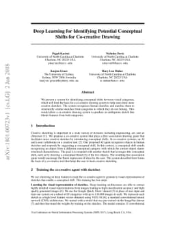 Deep Learning for Identifying Potential Conceptual Shifts for
  Co-creative Drawing