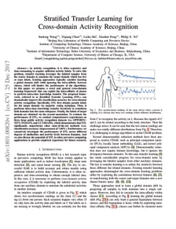 Stratified Transfer Learning for Cross-domain Activity Recognition