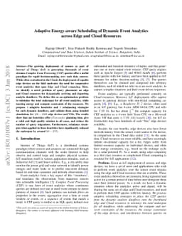 Adaptive Energy-aware Scheduling of Dynamic Event Analytics across Edge
  and Cloud Resources