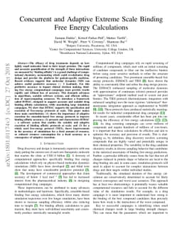 Concurrent and Adaptive Extreme Scale Binding Free Energy Calculations