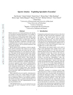 Spectre Attacks: Exploiting Speculative Execution