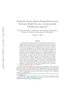 Predicting Chronic Disease Hospitalizations from Electronic Health
  Records: An Interpretable Classification Approach
