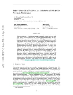 SpectralNet: Spectral Clustering using Deep Neural Networks