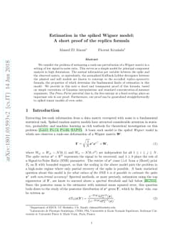 Estimation in the spiked Wigner model: A short proof of the replica
  formula