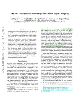 VSE-ens: Visual-Semantic Embeddings with Efficient Negative Sampling