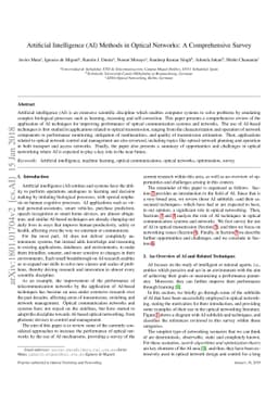 Artificial Intelligence (AI) Methods in Optical Networks: A
  Comprehensive Survey