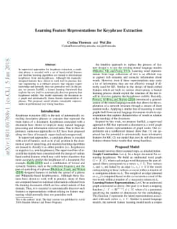Learning Feature Representations for Keyphrase Extraction