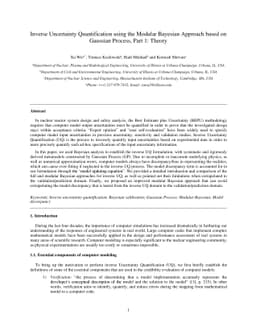 Inverse Uncertainty Quantification using the Modular Bayesian Approach
  based on Gaussian Process, Part 1: Theory
