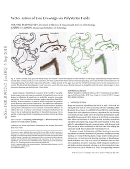 Vectorization of Line Drawings via PolyVector Fields