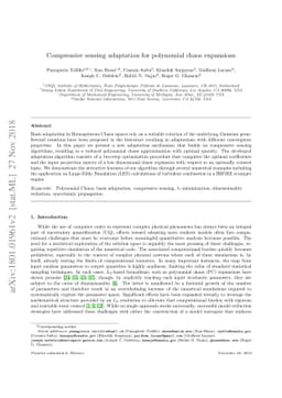 Compressive sensing adaptation for polynomial chaos expansions