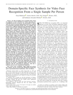 Domain-Specific Face Synthesis for Video Face Recognition from a Single
  Sample Per Person