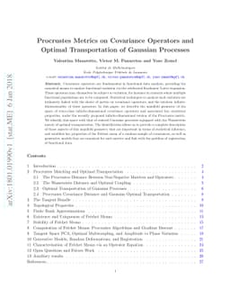 Procrustes Metrics on Covariance Operators and Optimal Transportation of
  Gaussian Processes