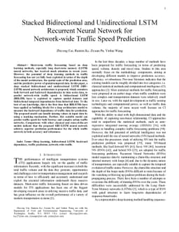 Deep Bidirectional and Unidirectional LSTM Recurrent Neural Network for
  Network-wide Traffic Speed Prediction