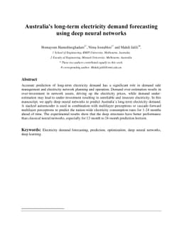 Australia's long-term electricity demand forecasting using deep neural
  networks