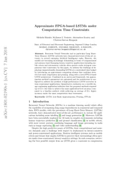 Approximate FPGA-based LSTMs under Computation Time Constraints