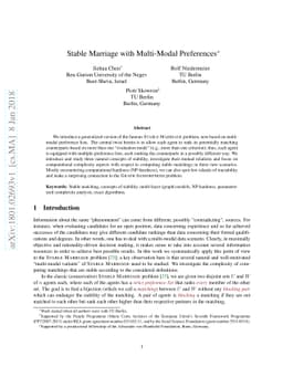 Stable Marriage with Multi-Modal Preferences