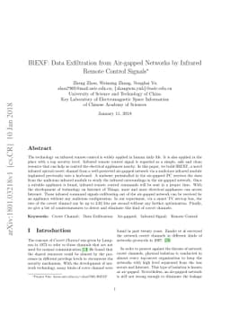 IREXF: Data Exfiltration from Air-gapped Networks by Infrared Remote
  Control Signals