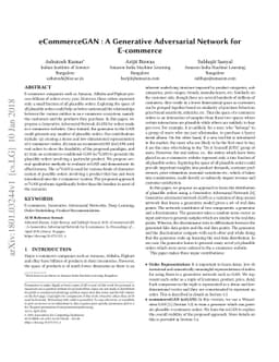 eCommerceGAN : A Generative Adversarial Network for E-commerce