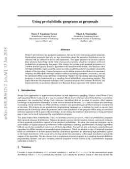 Using probabilistic programs as proposals