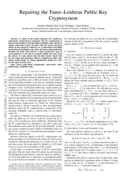 Repairing the Faure-Loidreau Public-Key Cryptosystem