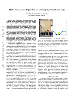 Model-Based Action Exploration for Learning Dynamic Motion Skills