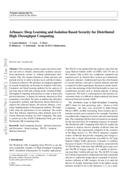 Arhuaco: Deep Learning and Isolation Based Security for Distributed
  High-Throughput Computing