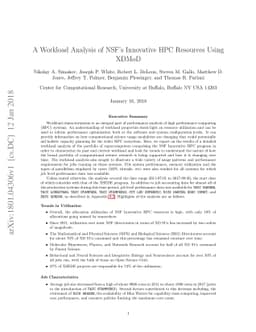 A Workload Analysis of NSF's Innovative HPC Resources Using XDMoD