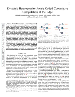 Dynamic Heterogeneity-Aware Coded Cooperative Computation at the Edge