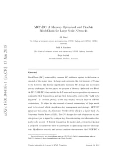 MOF-BC: A Memory Optimized and Flexible BlockChain for Large Scale
  Networks