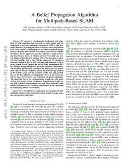 A Belief Propagation Algorithm for Multipath-Based SLAM