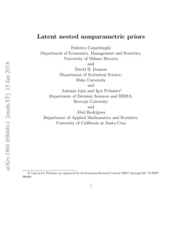Latent nested nonparametric priors