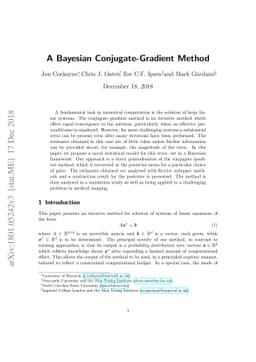 A Bayesian Conjugate Gradient Method