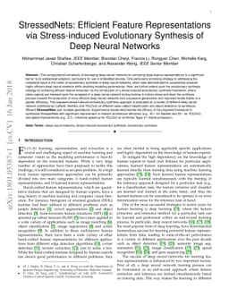 StressedNets: Efficient Feature Representations via Stress-induced
  Evolutionary Synthesis of Deep Neural Networks