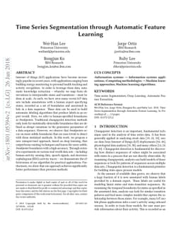 Time Series Segmentation through Automatic Feature Learning