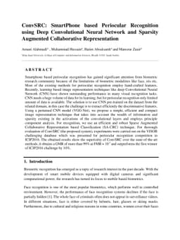 ConvSRC: SmartPhone based Periocular Recognition using Deep
  Convolutional Neural Network and Sparsity Augmented Collaborative
  Representation
