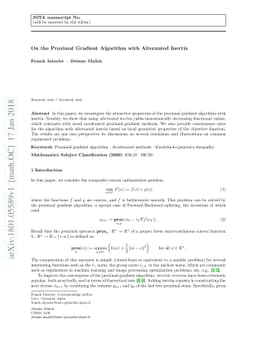 On the Proximal Gradient Algorithm with Alternated Inertia