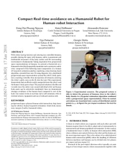 Compact Real-time avoidance on a Humanoid Robot for Human-robot
  Interaction