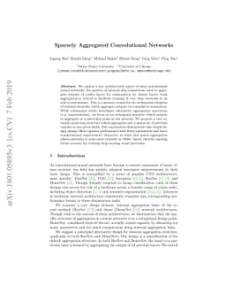 Sparsely Aggregated Convolutional Networks