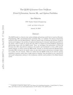 The QLBS Q-Learner Goes NuQLear: Fitted Q Iteration, Inverse RL, and
  Option Portfolios