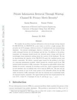 Private Information Retrieval Through Wiretap Channel II: Privacy Meets
  Security