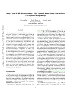 Deep Chain HDRI: Reconstructing a High Dynamic Range Image from a Single
  Low Dynamic Range Image