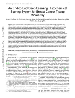 An End-to-End Deep Learning Histochemical Scoring System for Breast
  Cancer Tissue Microarray