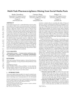 Multi-Task Pharmacovigilance Mining from Social Media Posts